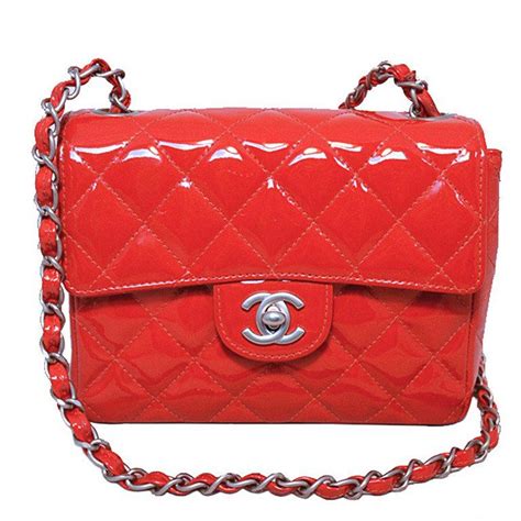 chanel red patent bag|chanel patent leather tote bag.